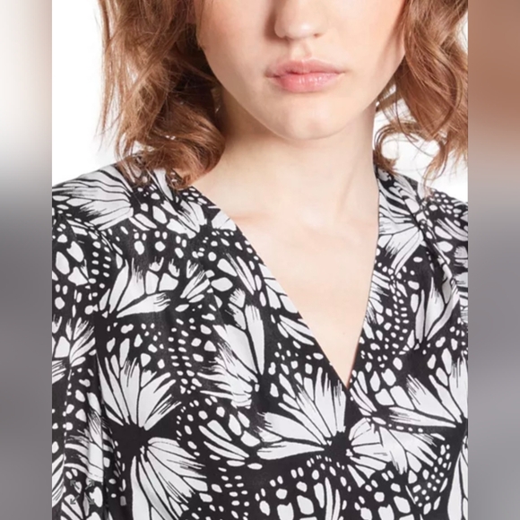 The KOOPLES - Messy Butterfly Black and White Women's Dress, Size 2 (US Size 6) - Picture 2 of 5